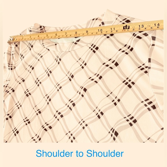 Plaid Dress with Flared Sleeves M - Picture 9 of 15